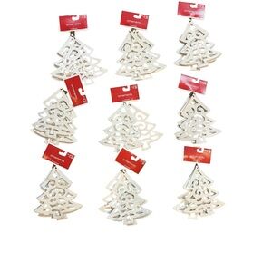 27 White Felt Christmas ornaments